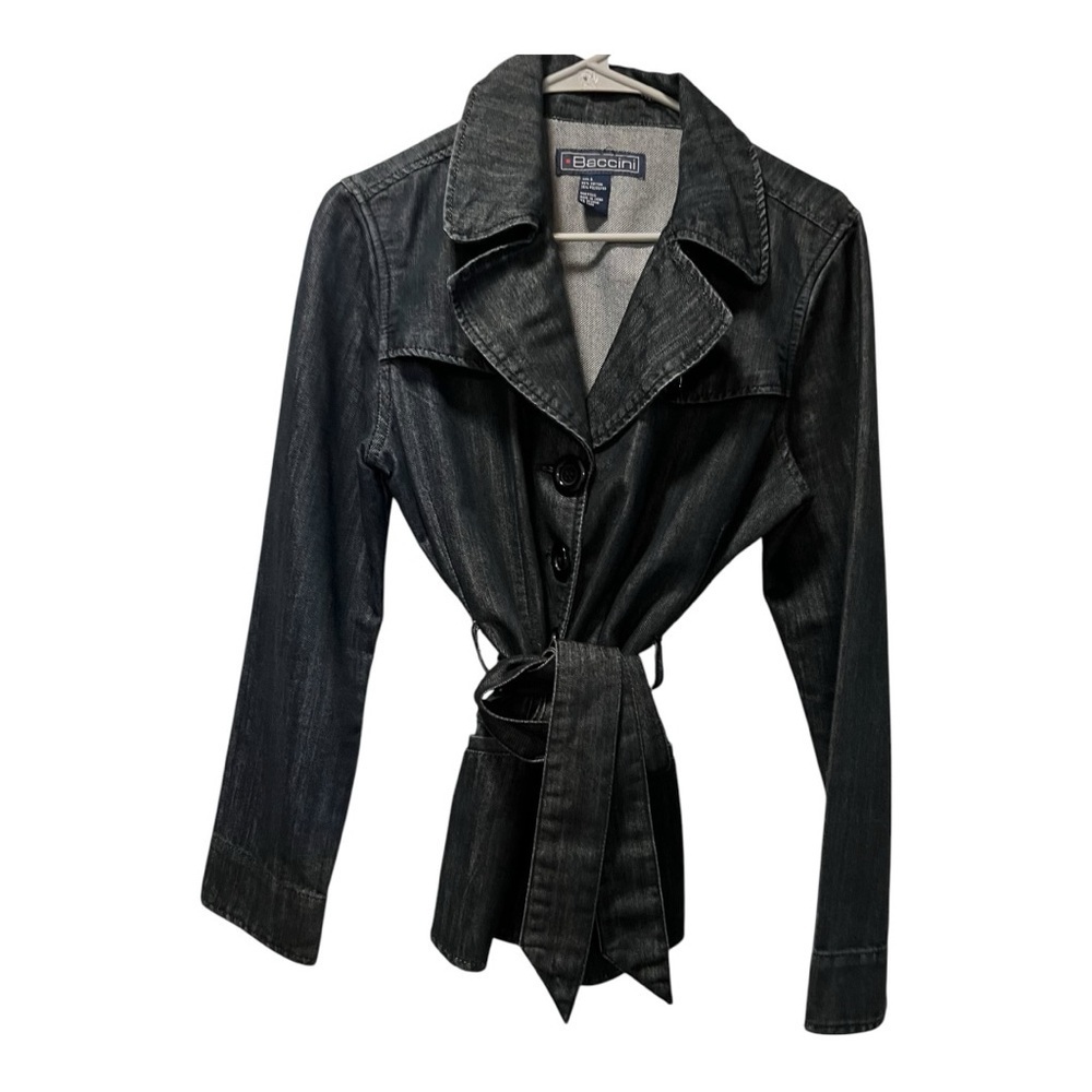 Baccini Dark Denim Jacket with Belt